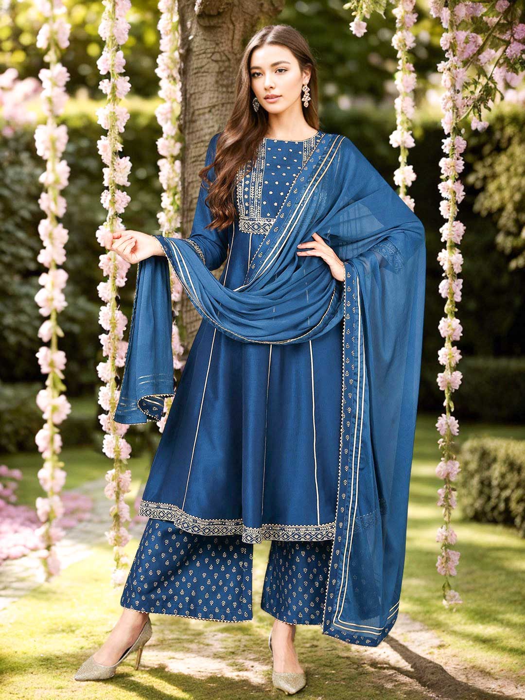 Sequin Heavy Anarkali Suit Design