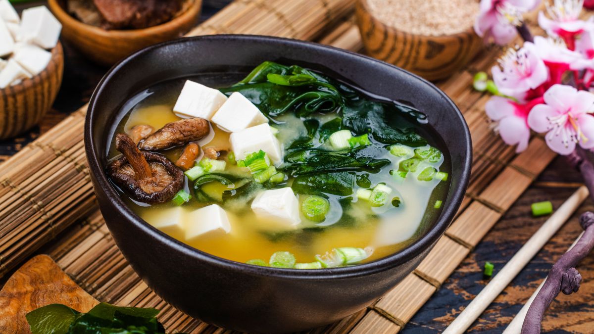 Miso Soup With Tofu And Seaweed