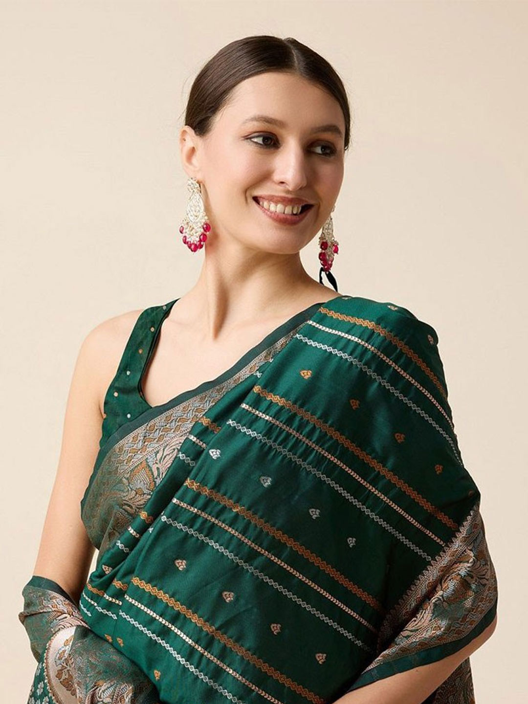 Sleeveless Kanjivaram Silk Saree Blouse Designs