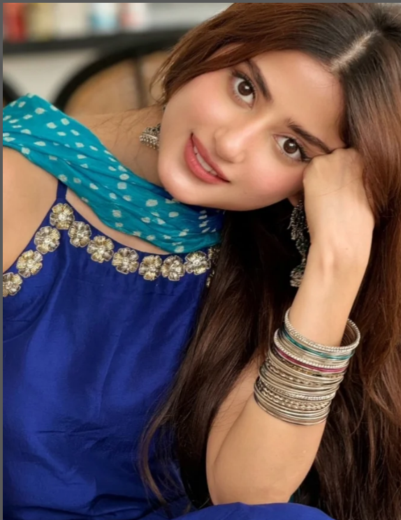 sajal aly blue suit