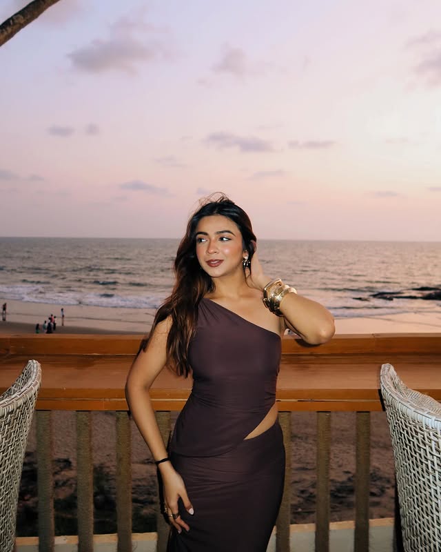 Apoorva Mukhija's Wine Cut-out Dress