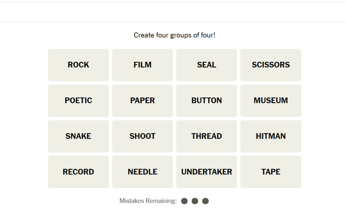 NYT connection june 20 2025