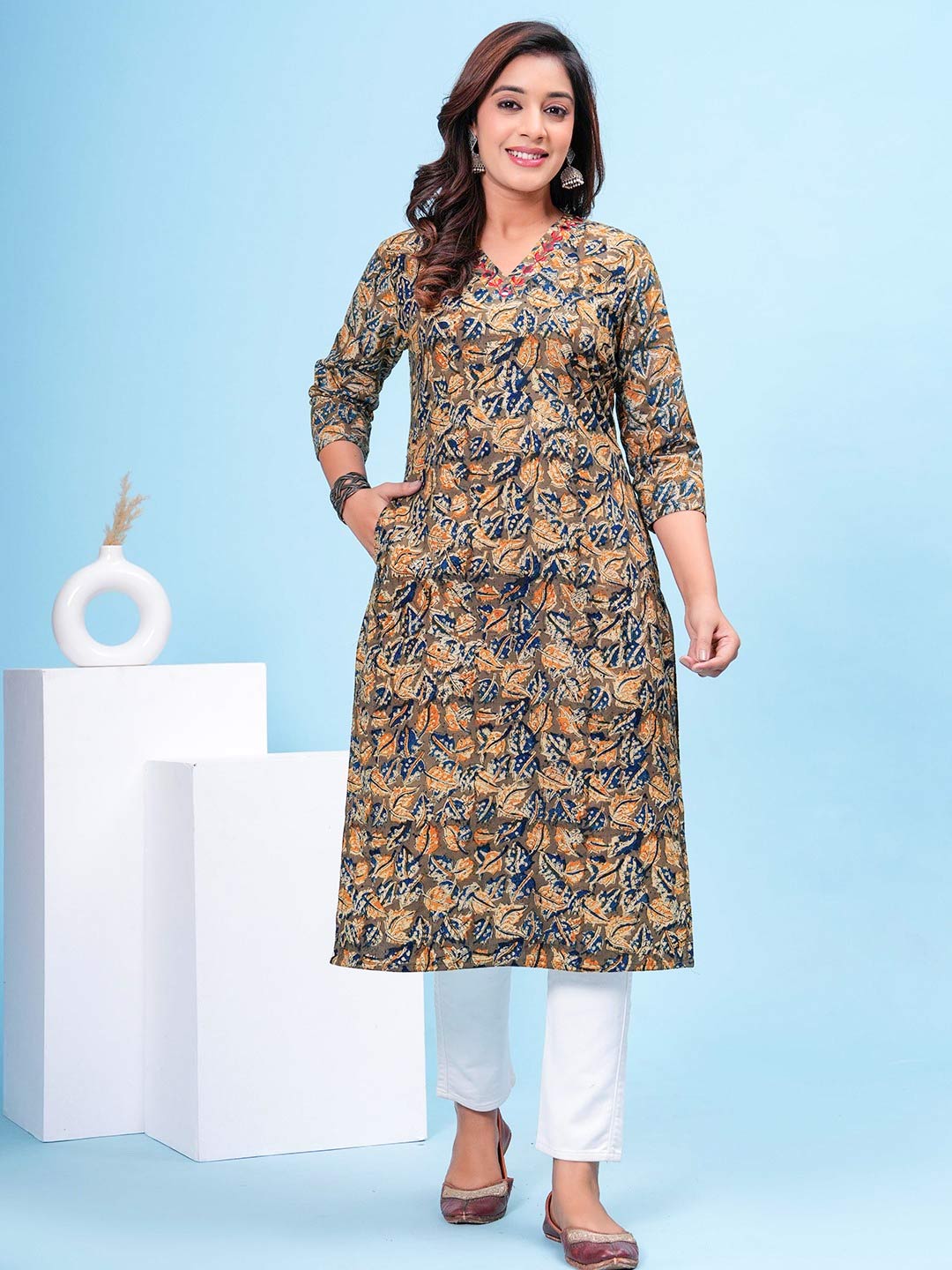 Printed Kalamkari Suit Design