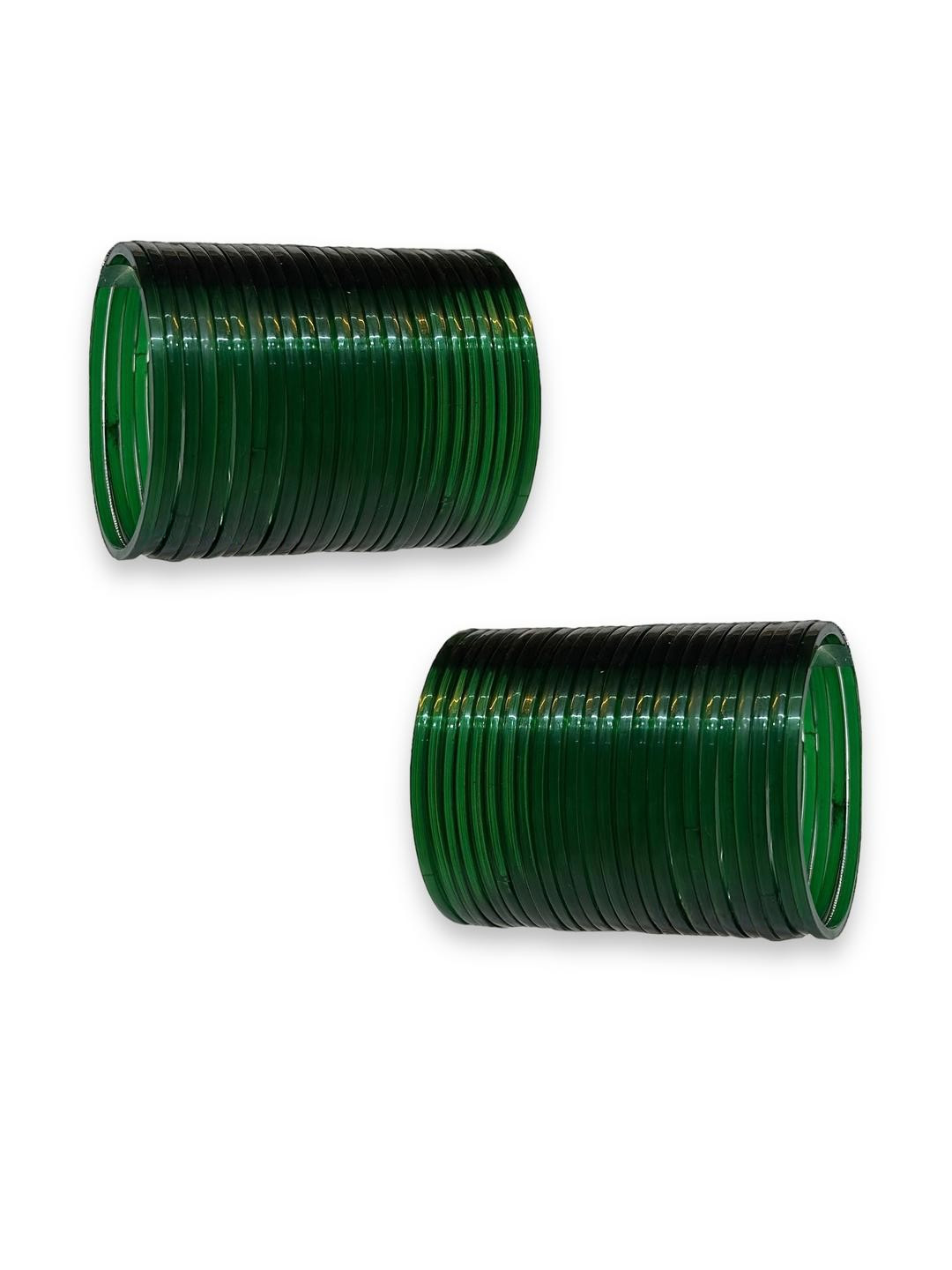 Glass Green Bangle Set Design For Sawan