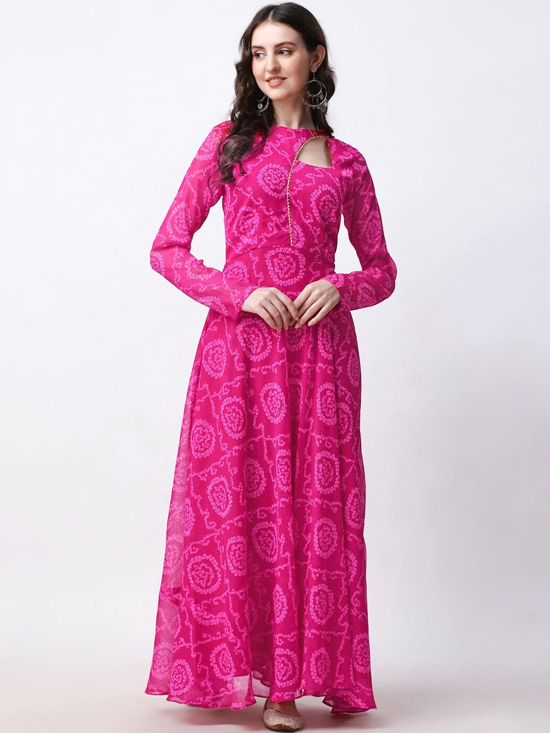 Bandhani Chiffon Suit Design