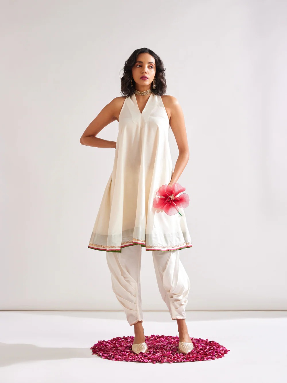 Minimalist halter neck kurti
