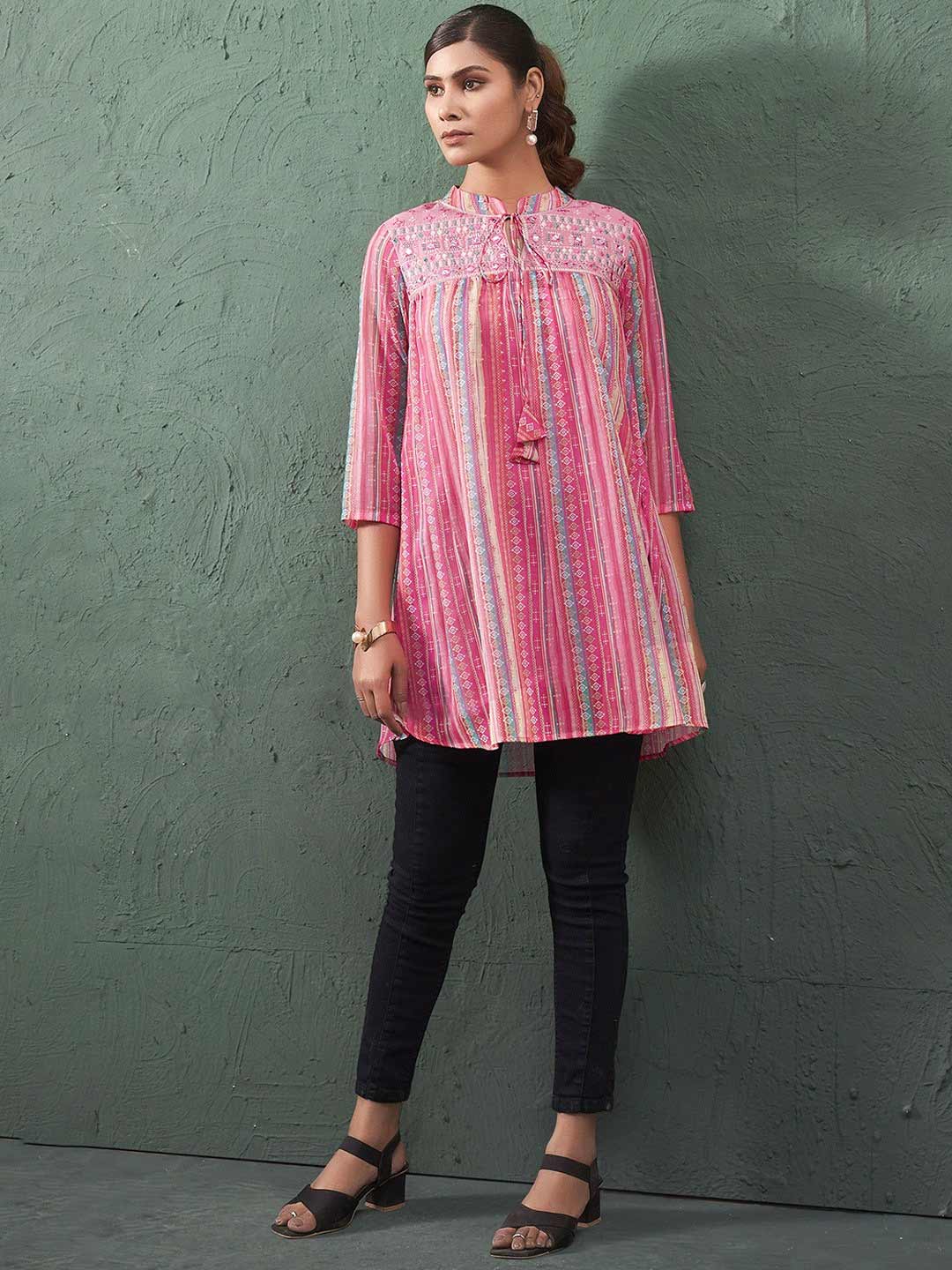 Short Chiffon Suit Design