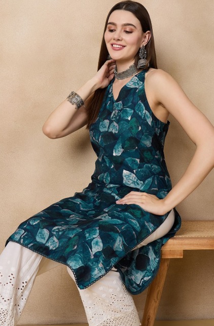 ethnic halter neck kurti