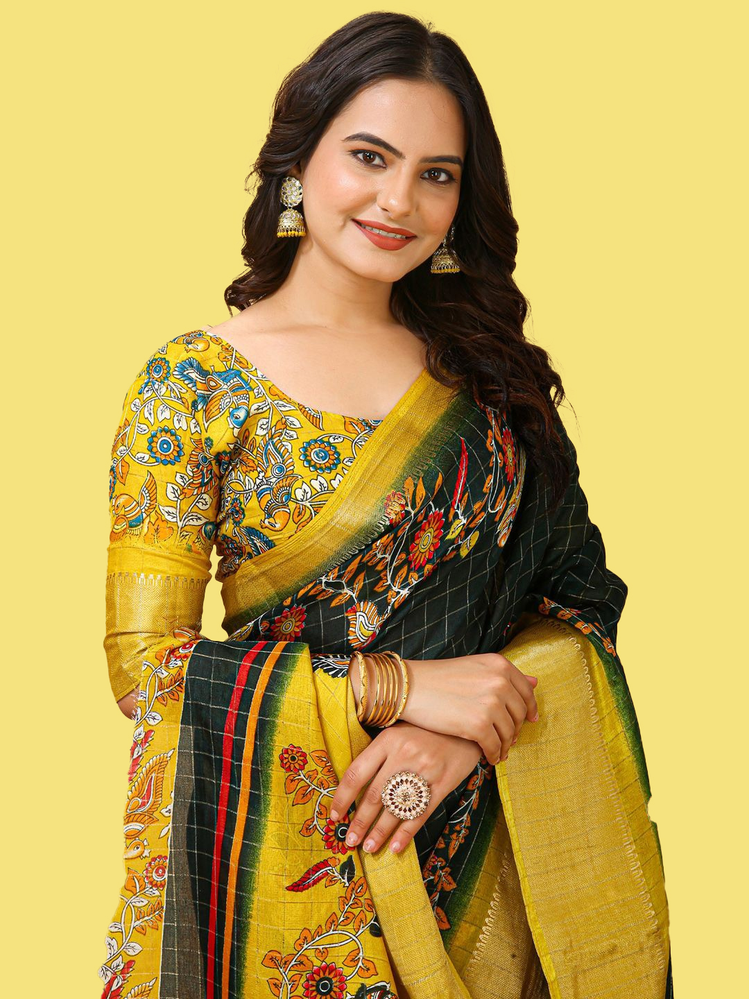 Block Print Kalamkari Blouse Design