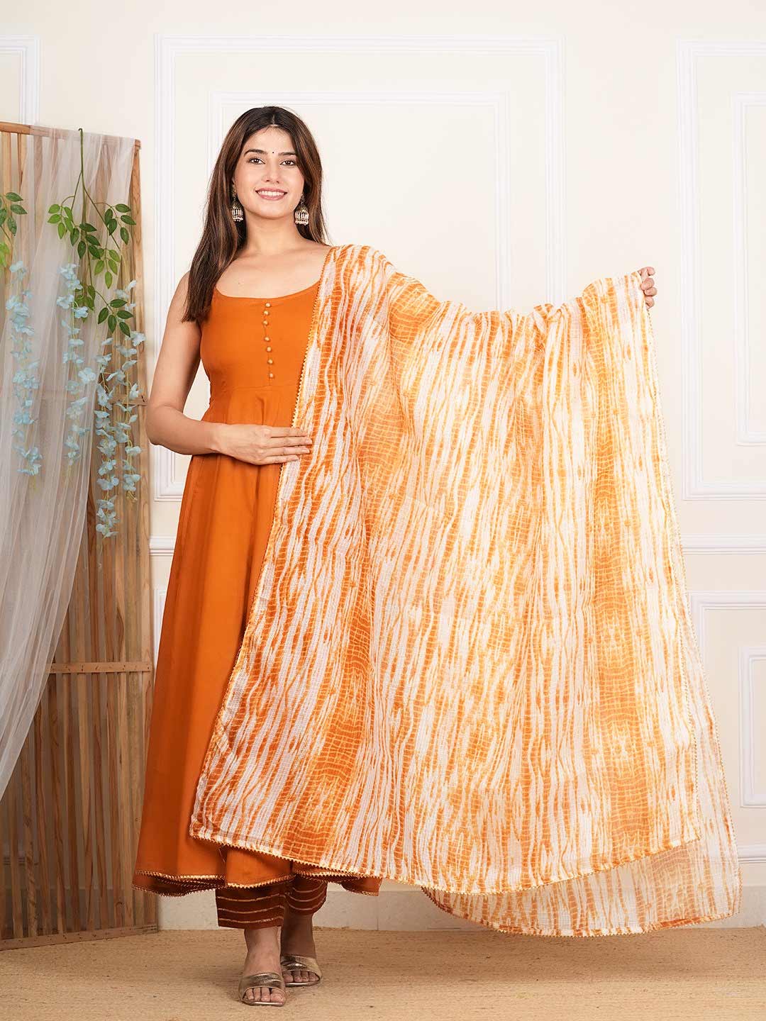 Cotton Gota Patti Dupatta Design