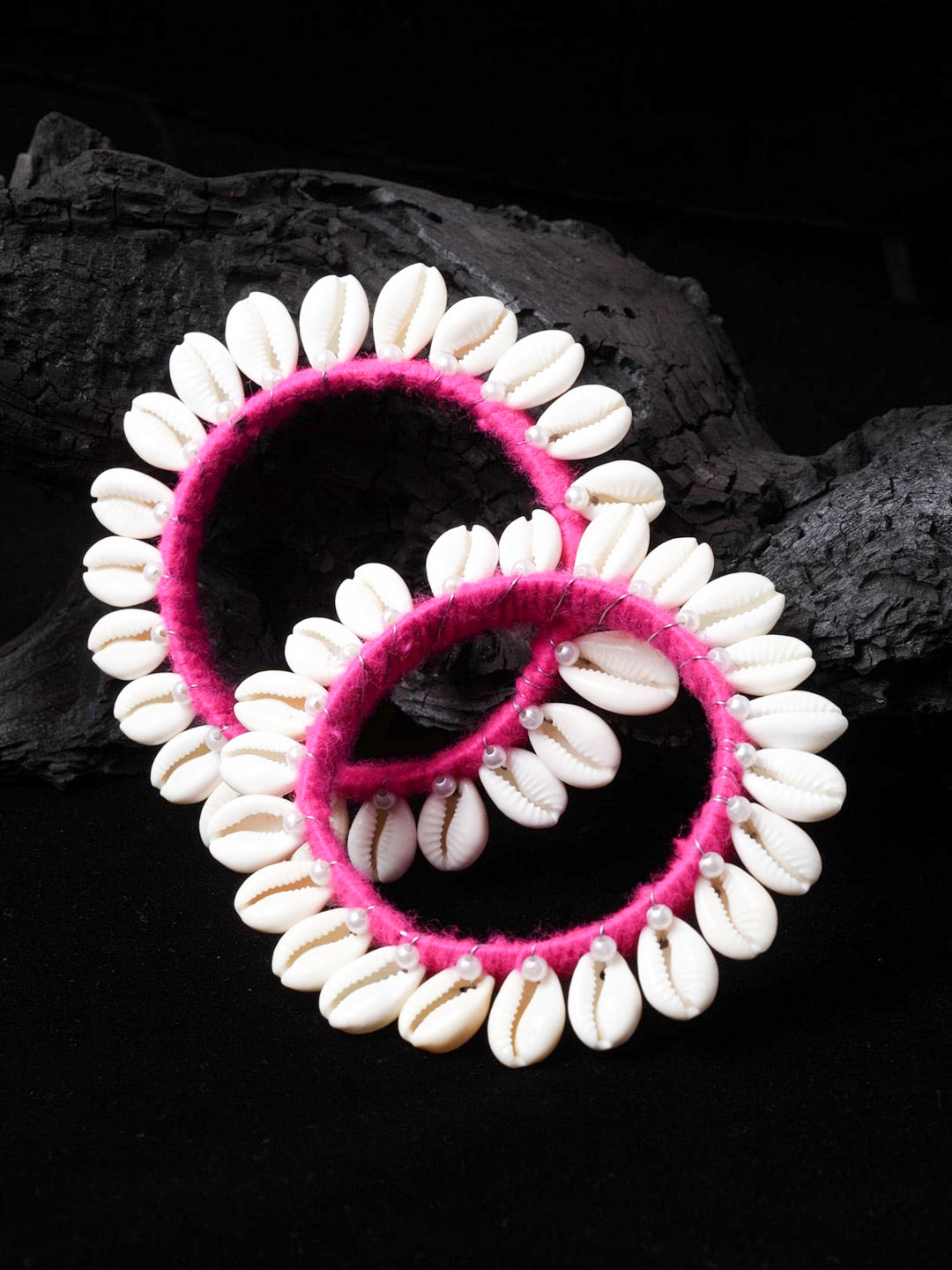 Silk Thread Shell Bangle Design