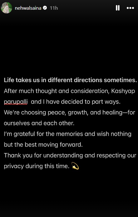 saina nehwal divorce news