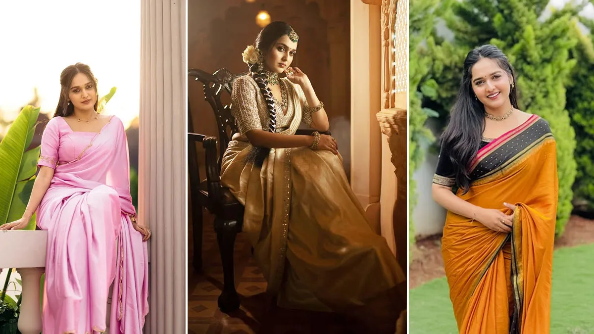 spandana somanna inspired blouse designs