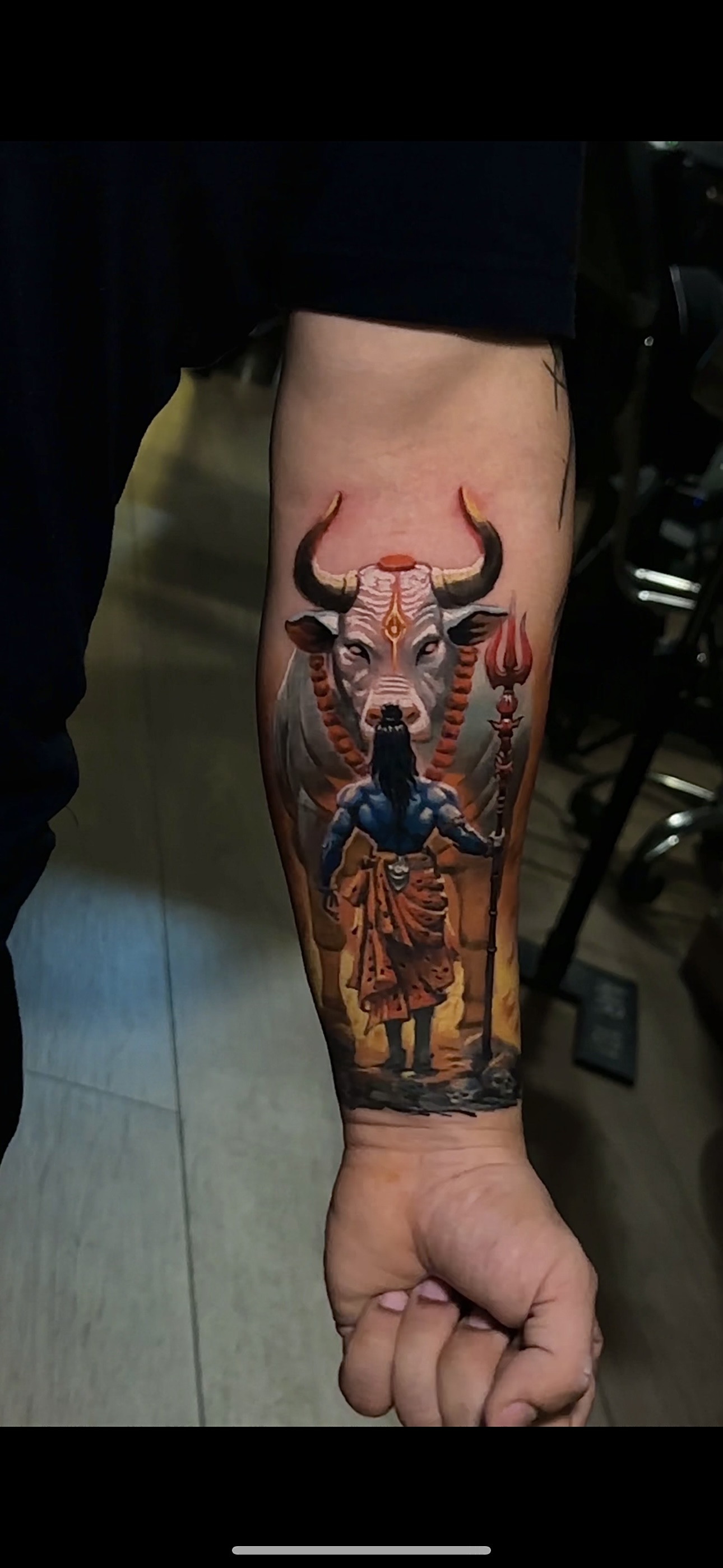 Lord Shiva Tattoo Design With Nandi