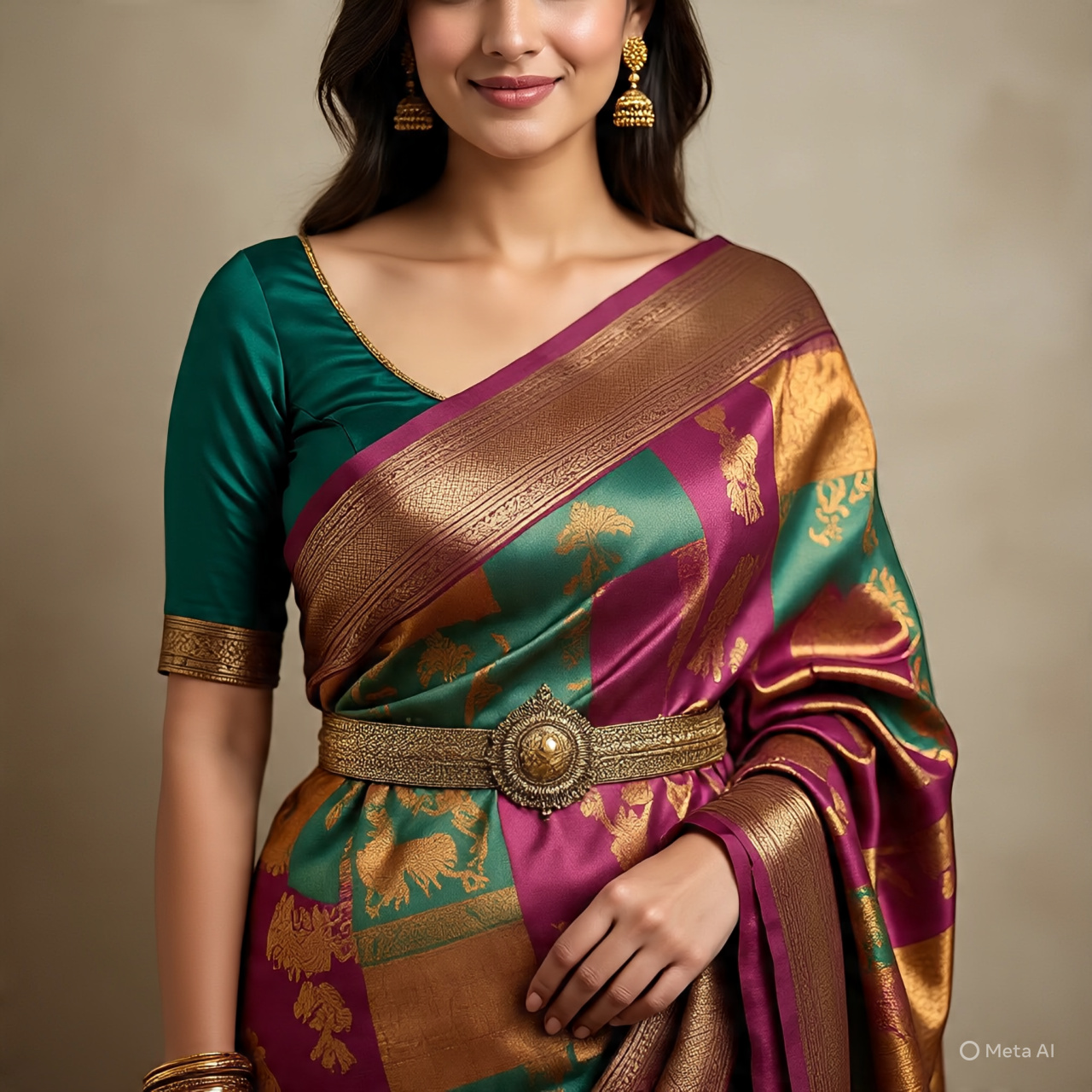 Brocade Belted Kanjeevaram Saree
