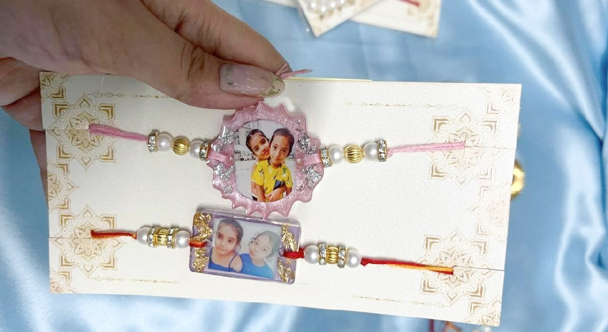 Photo Resin Rakhi Design