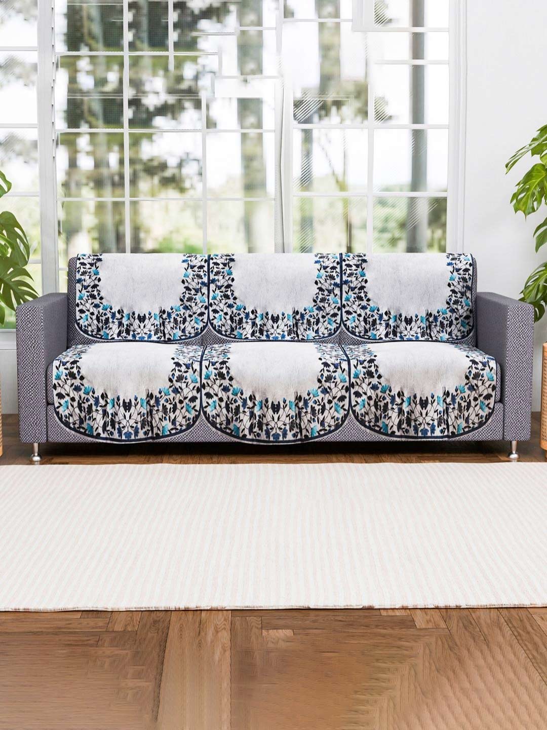 Cotton Embroidered Sofa Cover Design