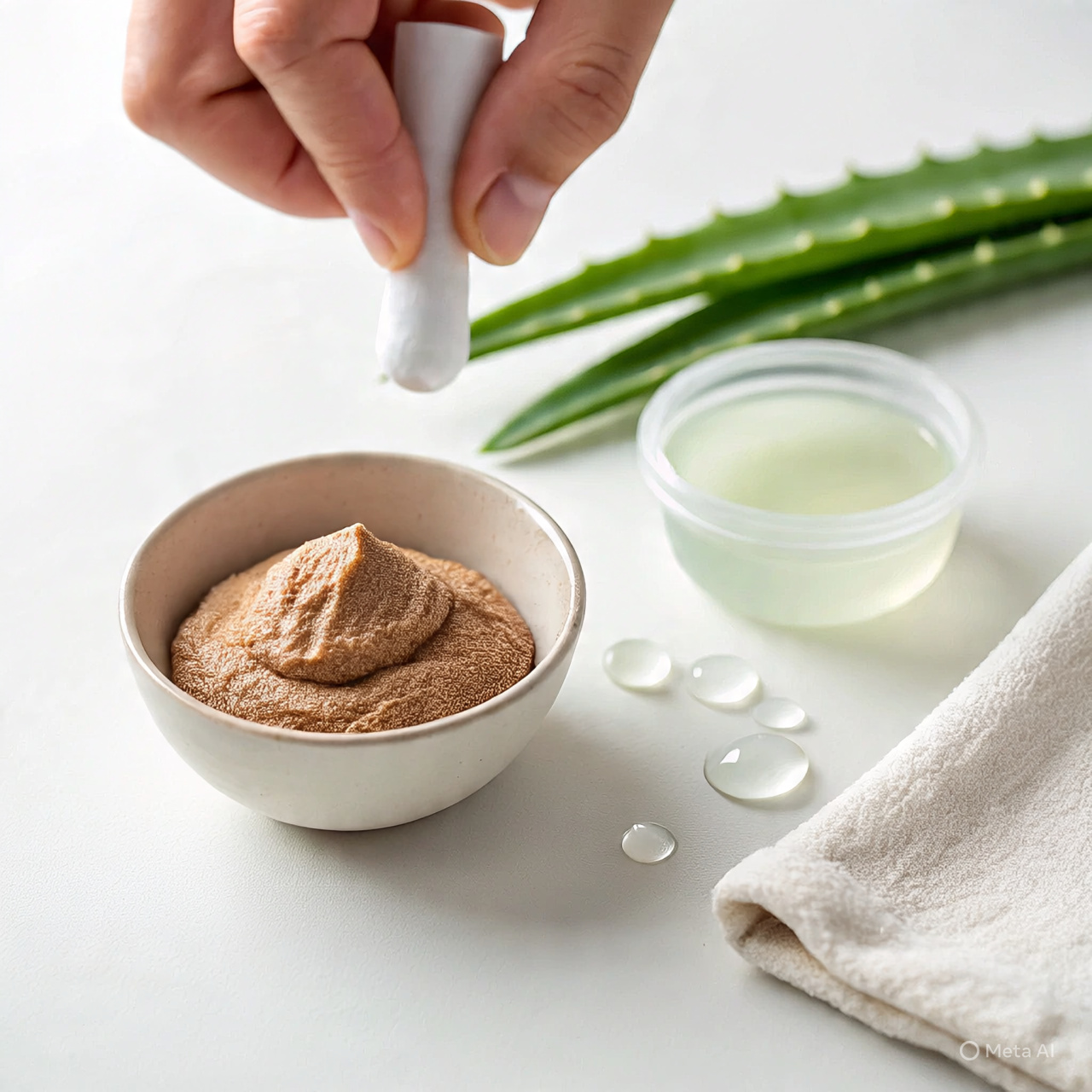 Masoor Dal And Aloe Vera Gel Pack