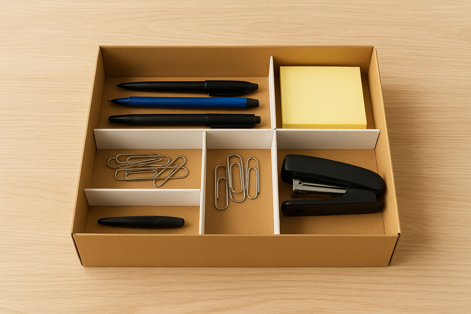 Organise Stationery with Depth