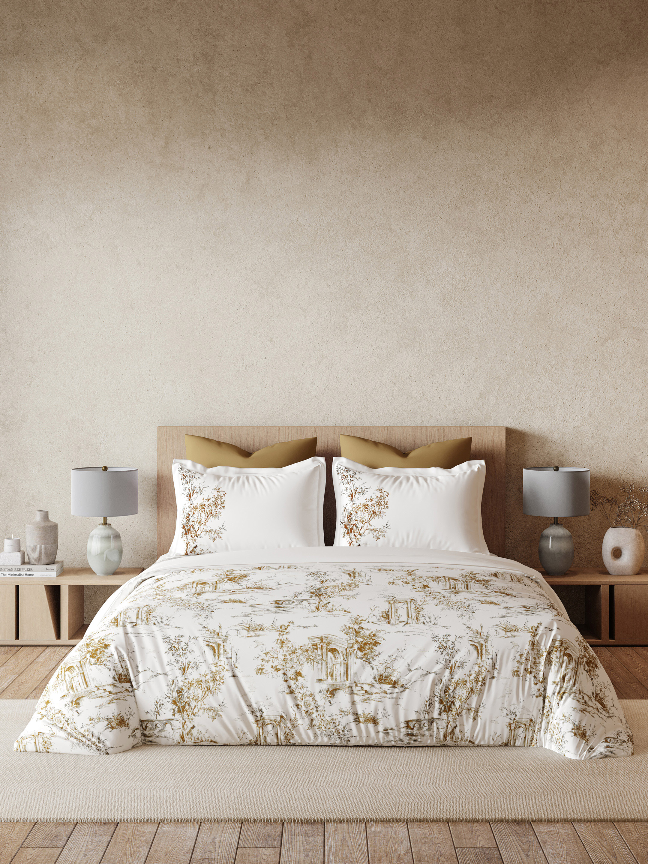 Solid Neutral Bedsheet Design