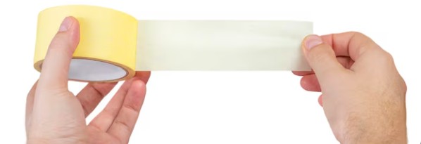 masking tape to remove lint