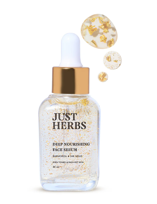 Just Herbs 24K Gold & Bakuchiol Deep Nourishing Face Serum
