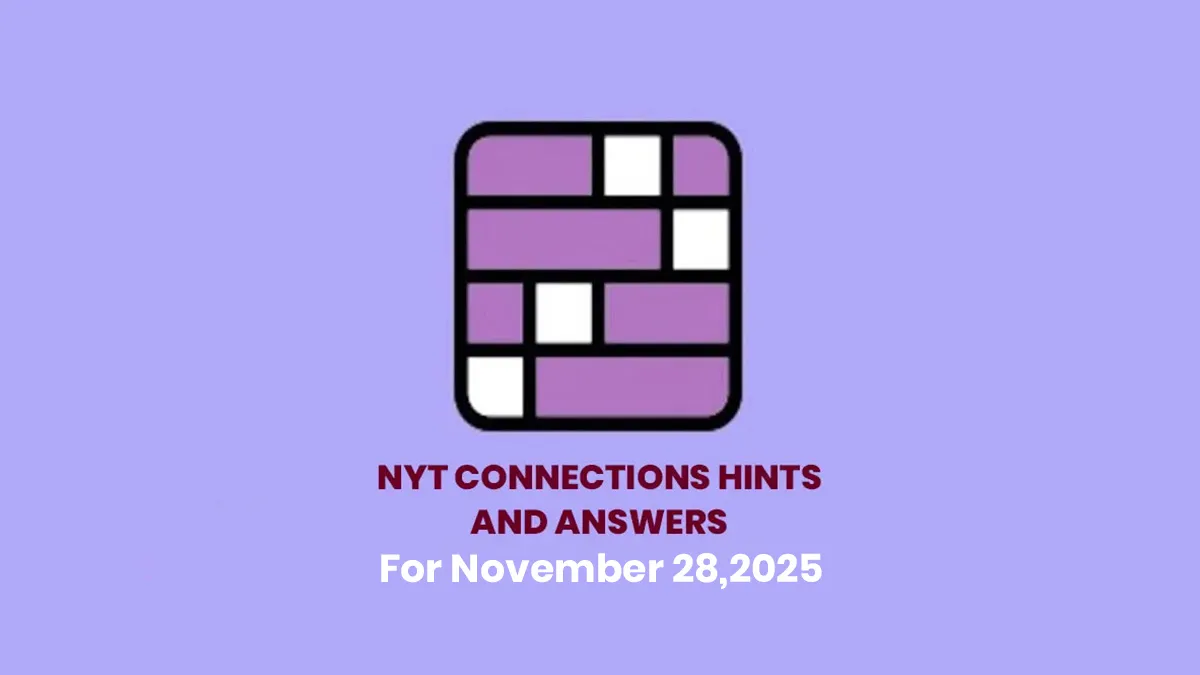 NYT Connections for November 28, 2025