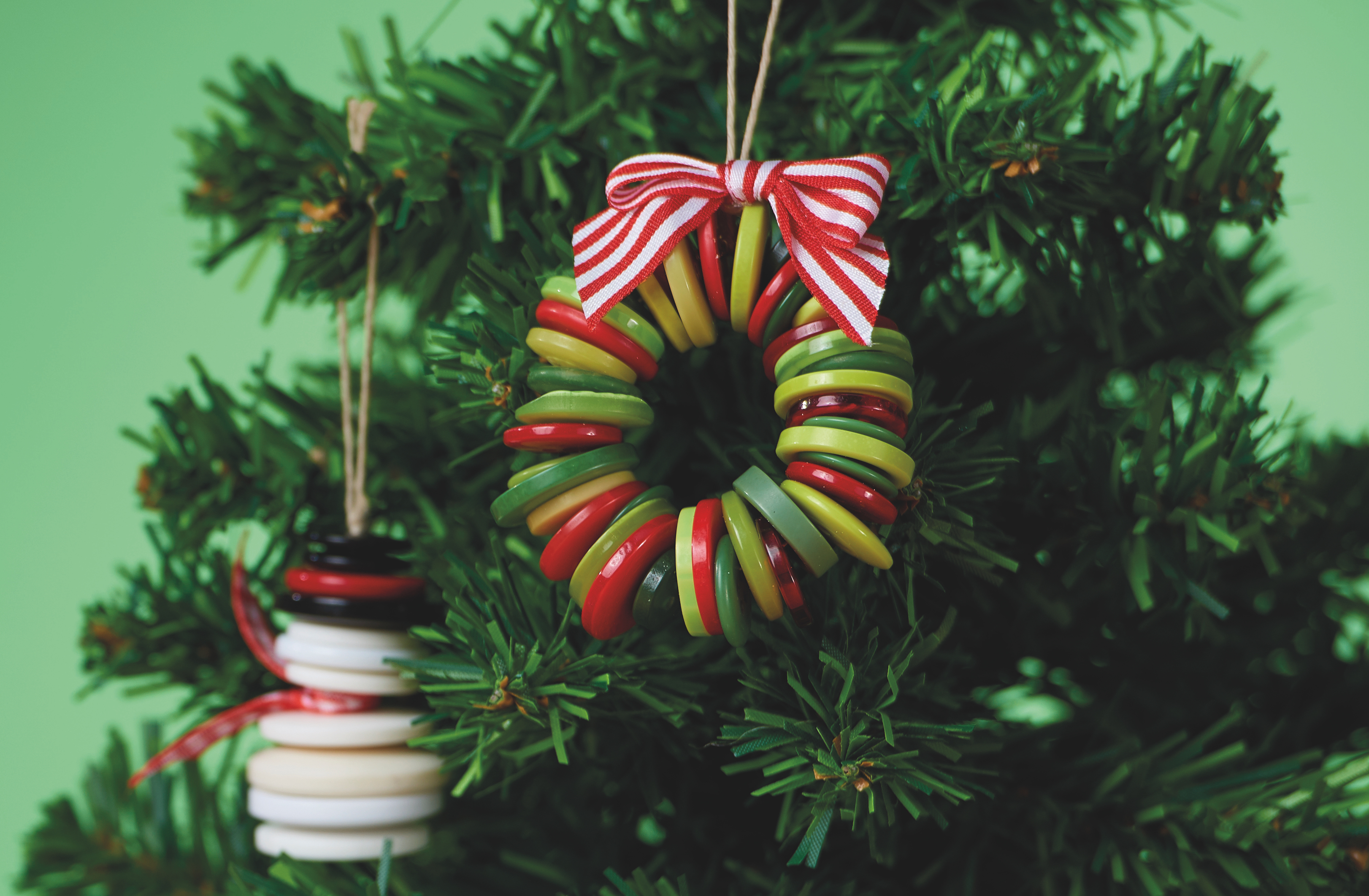 Handmade Button Christmas Tree Decor