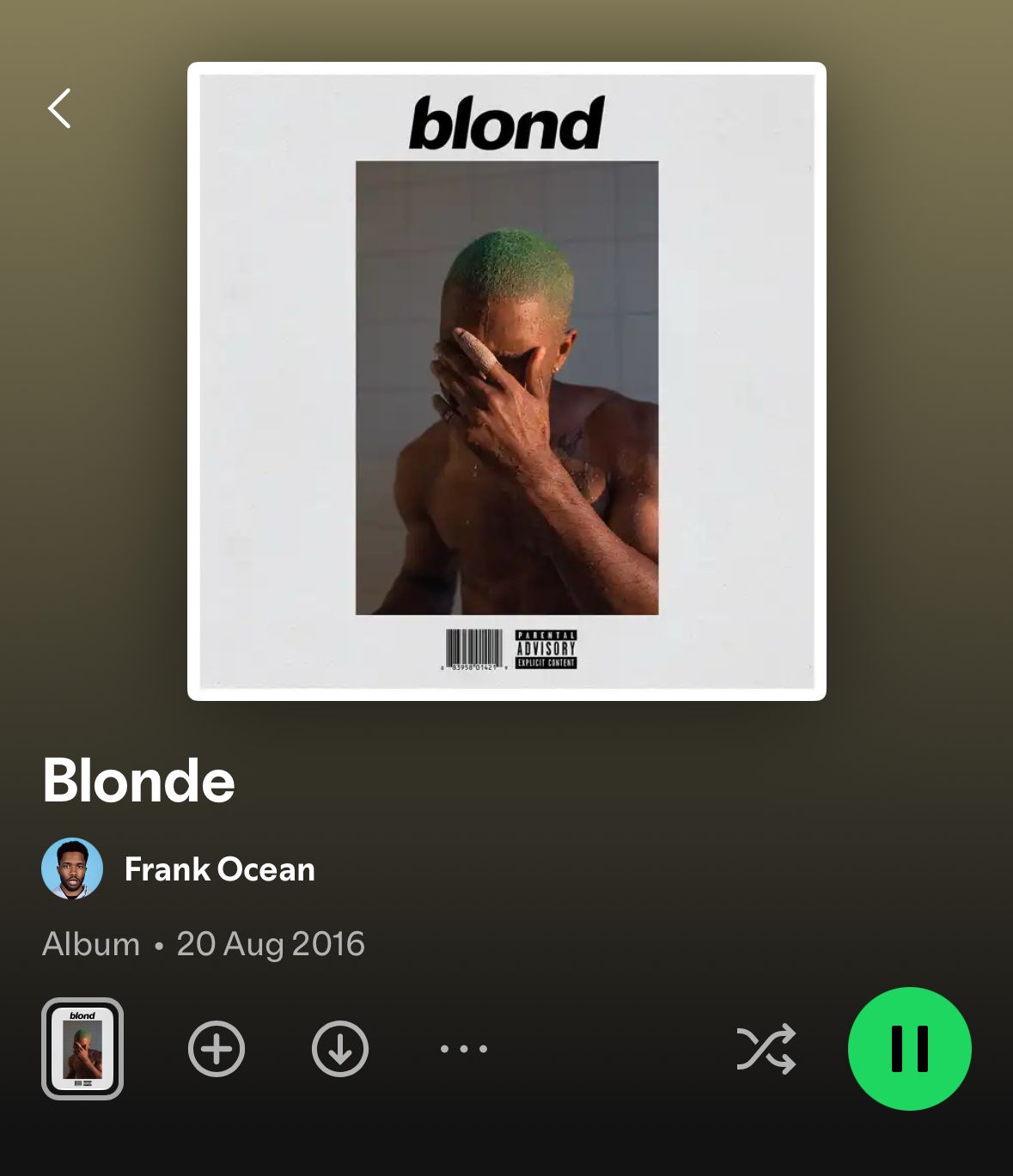 Blonde Frank Ocean