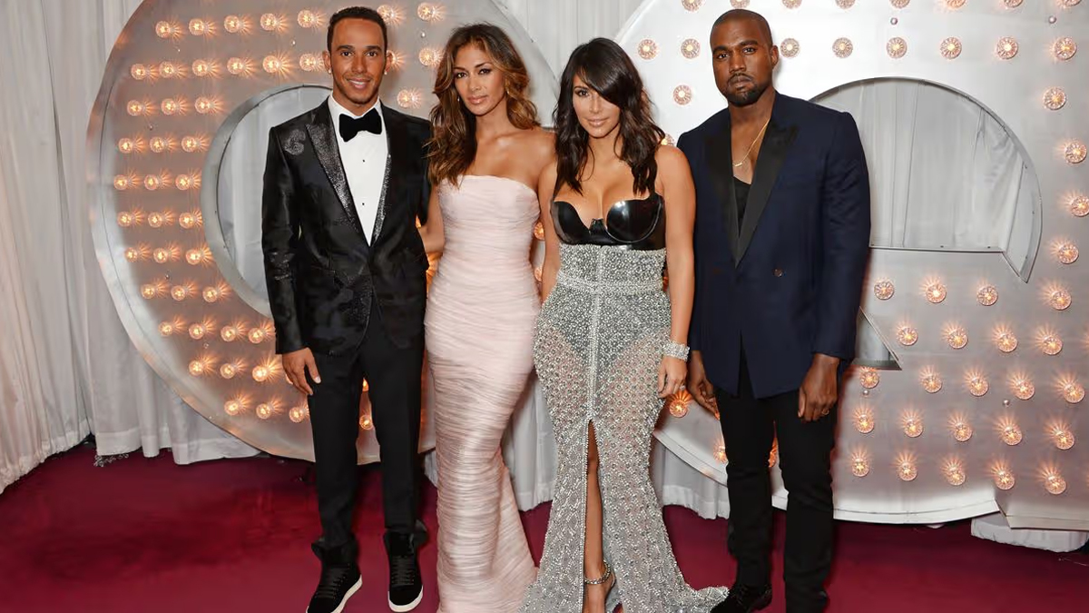 Kim Kardashian Kanye West Lewis Hamilton