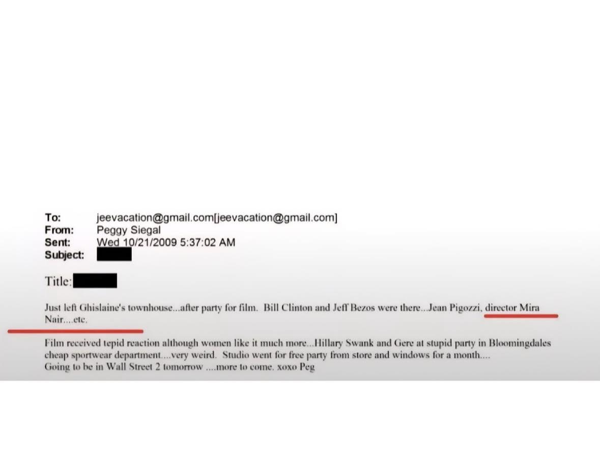 Mira Nair Epstein Files