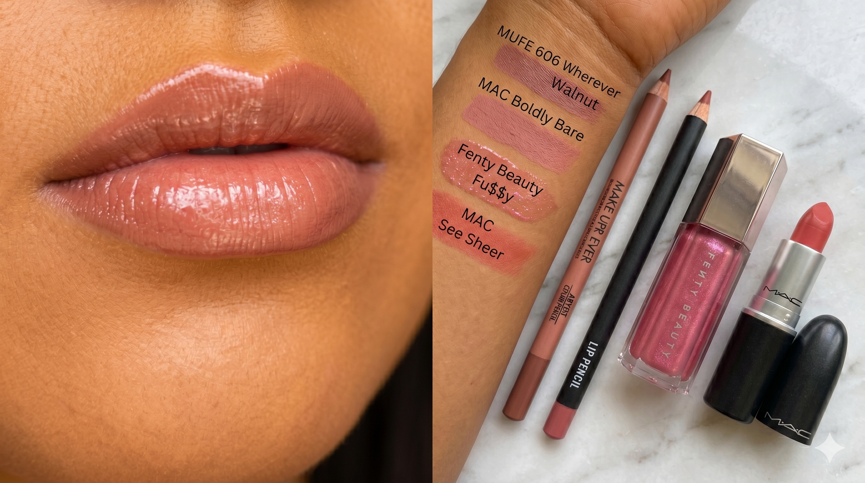 Warm Coral-Pink Lip Combo