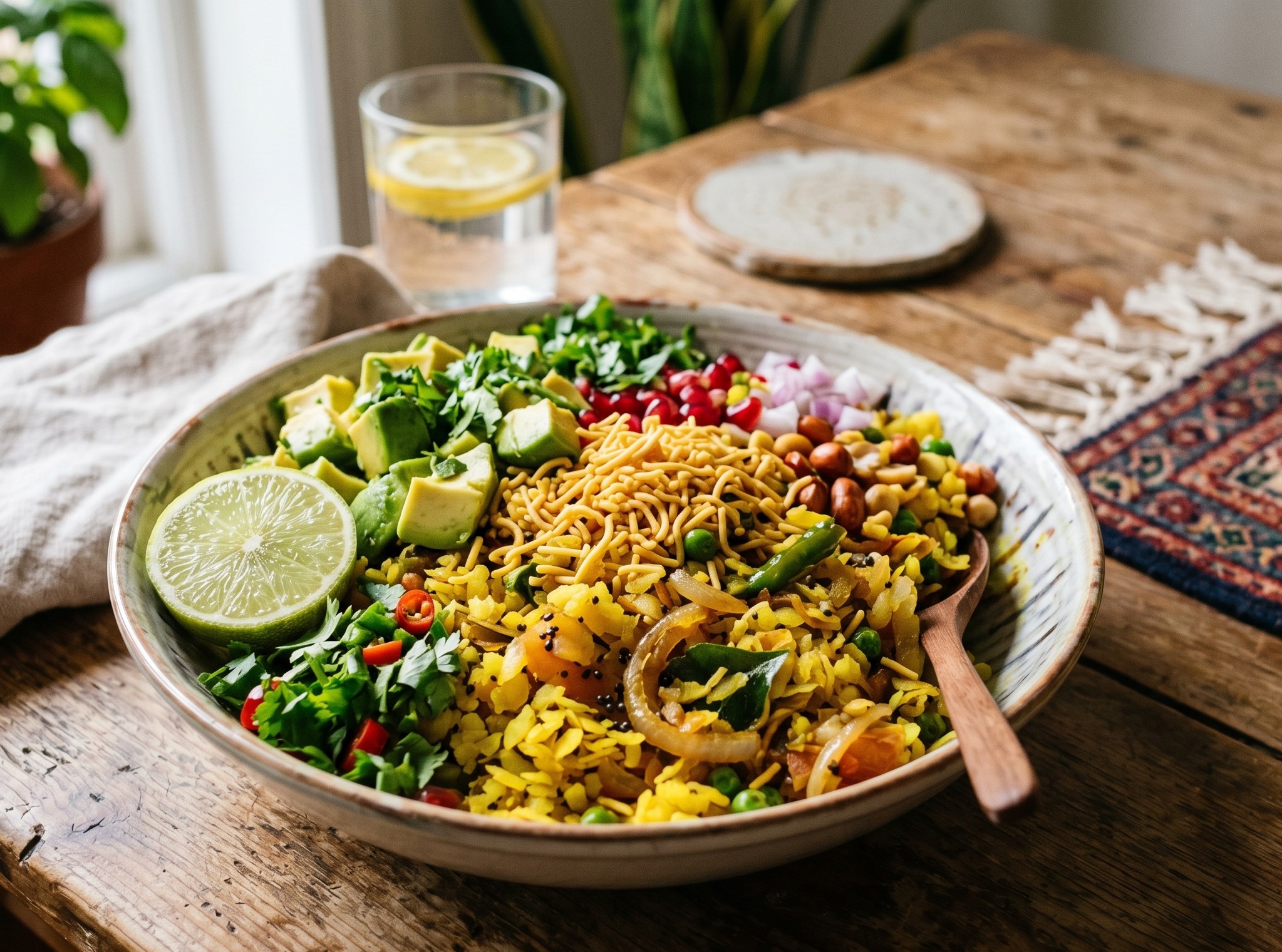 Poha with Avocado and Lime