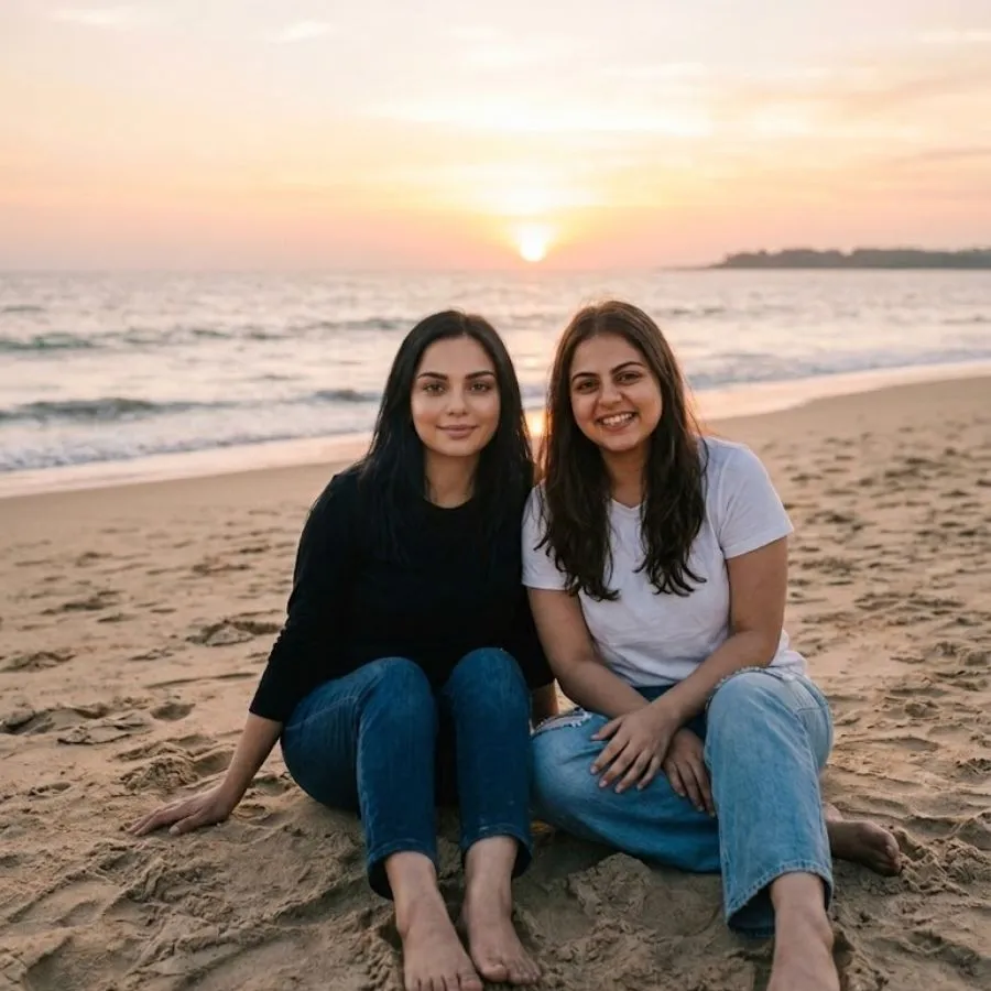gold sunset prompt