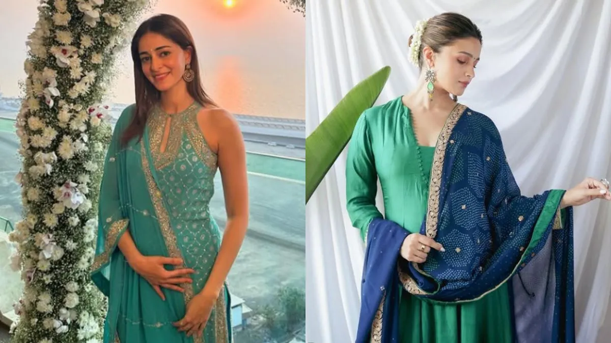 Celebrity inspired green suits for Hariyali Teej 2026
