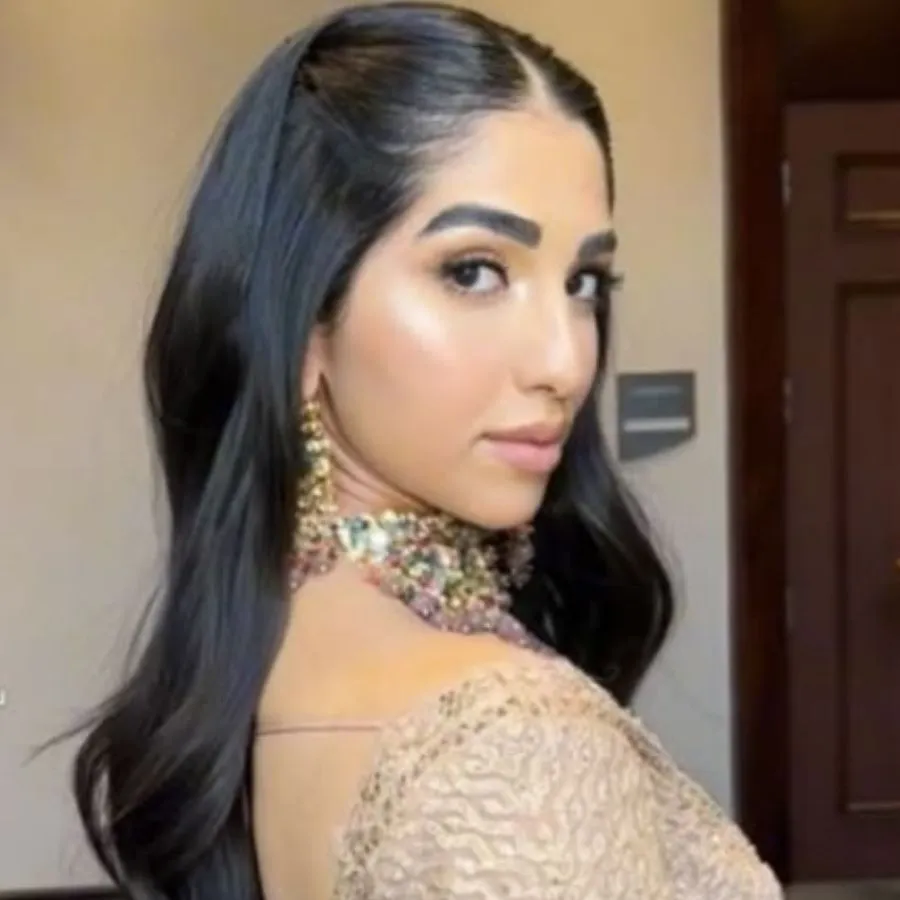 sleek half up