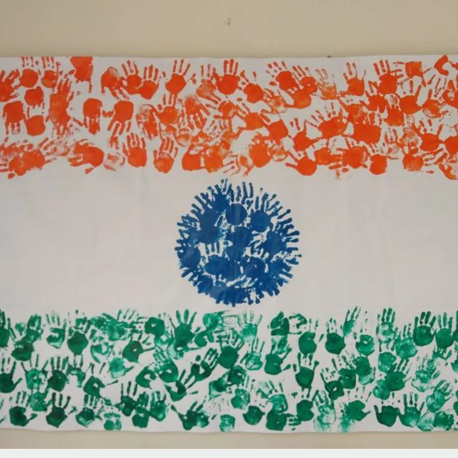 tricolour wall