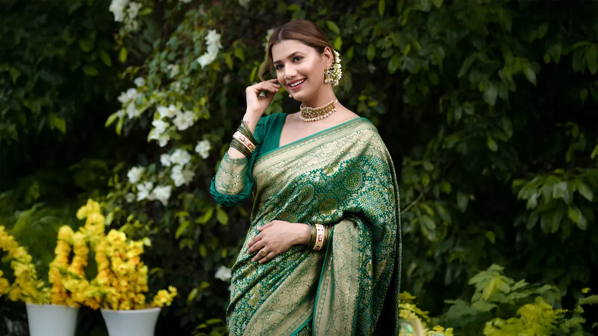 50+ Best Green Saree Instagram Captions For Hariyali Teej Reels And Posts