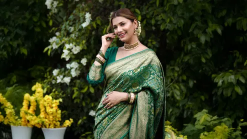 50+ Best Green Saree Instagram Captions For Hariyali Teej Reels And Posts