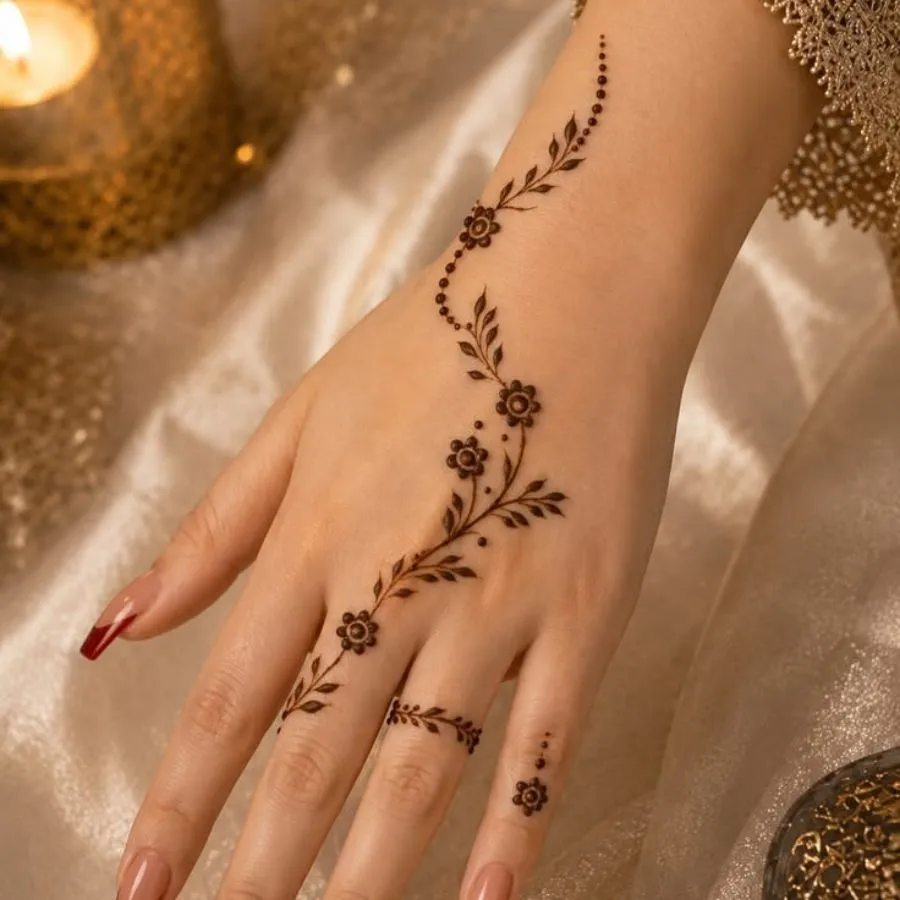 modern bel mehndi