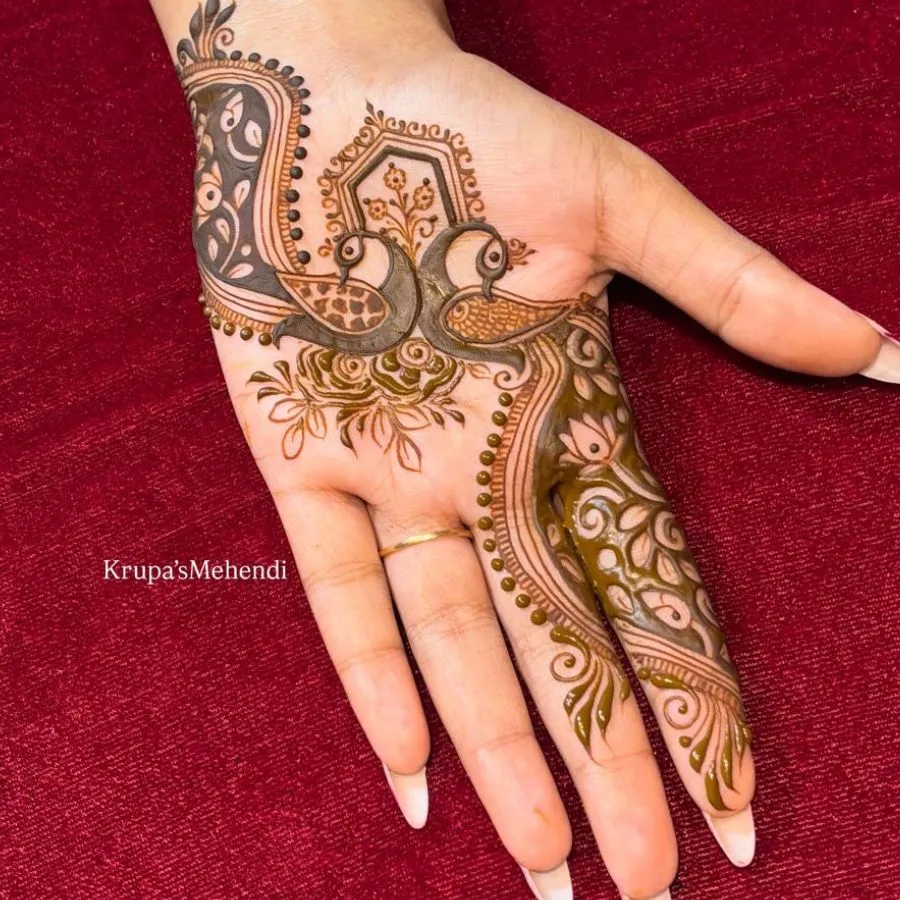 peacock mehndi
