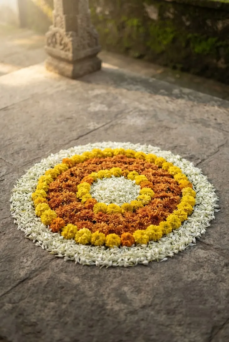 Monochromatic Pookalam