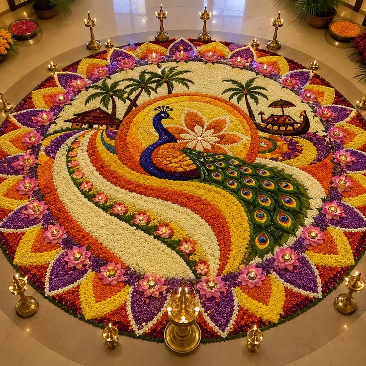 Peacock Trail Pookalam