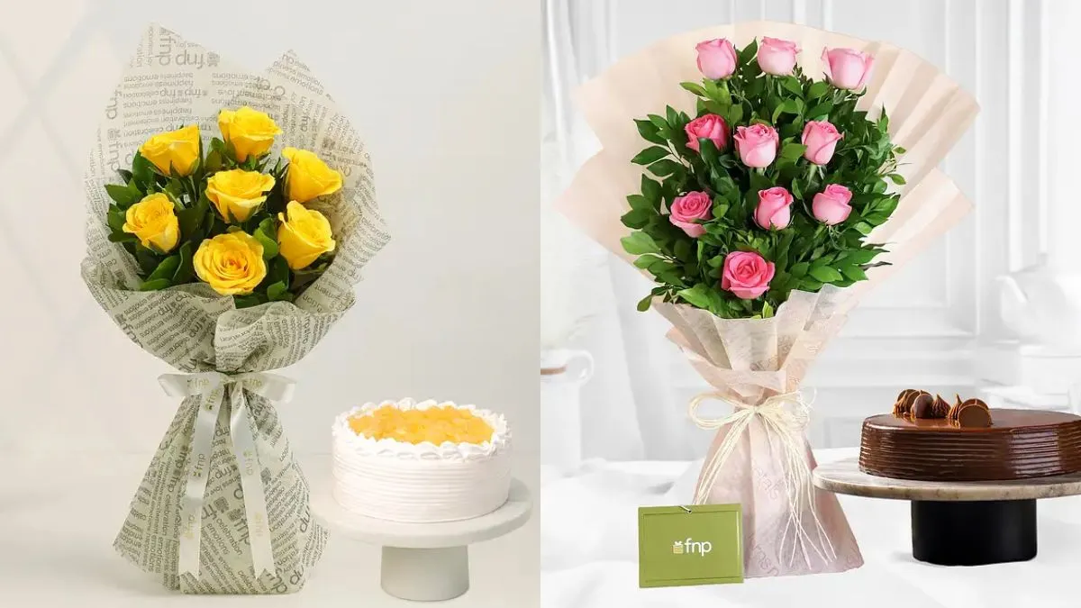 flower and cake