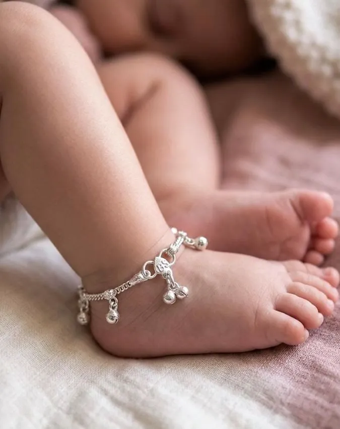 silver anklet