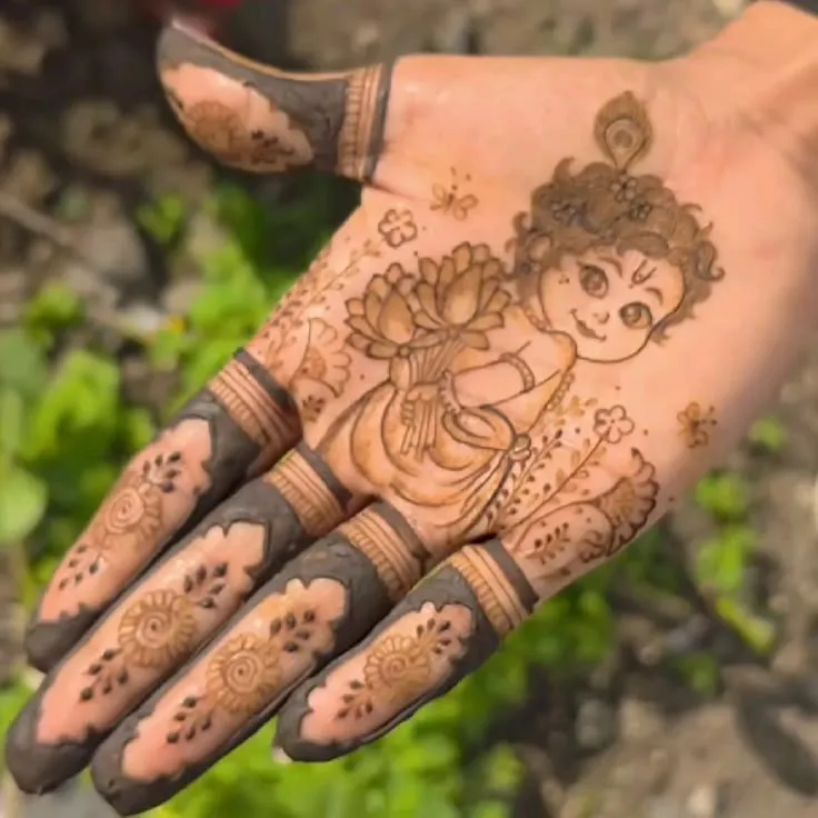 ladoo gopal- lotus