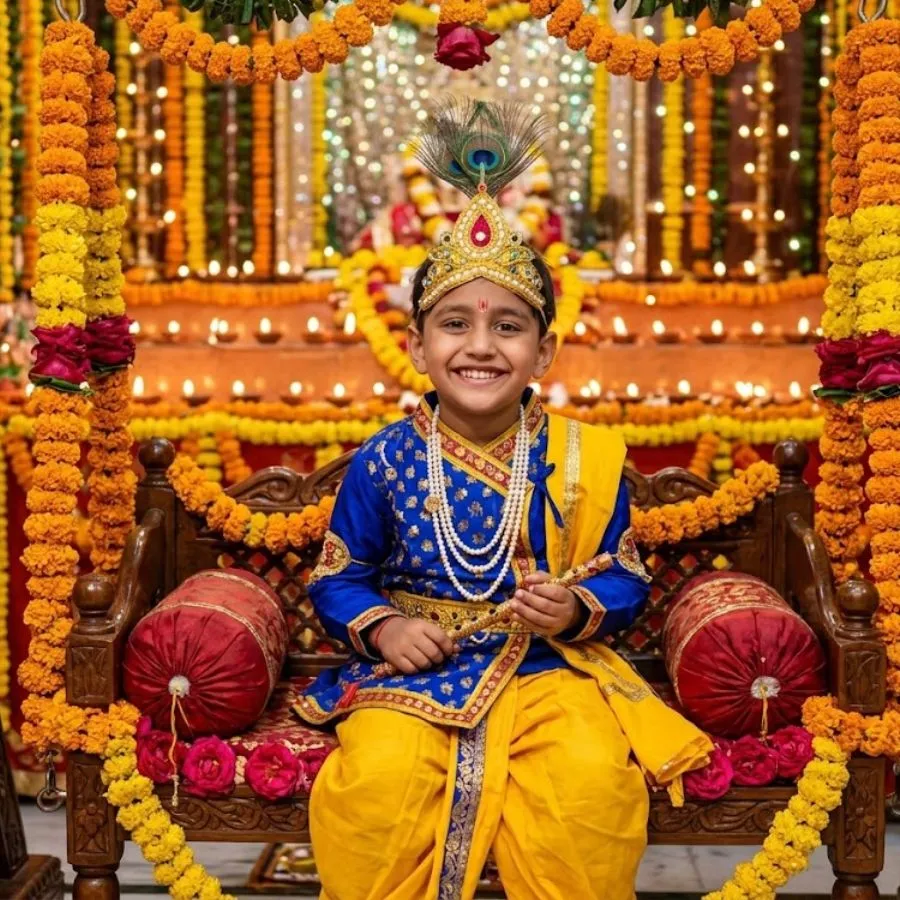 krishna on jhula