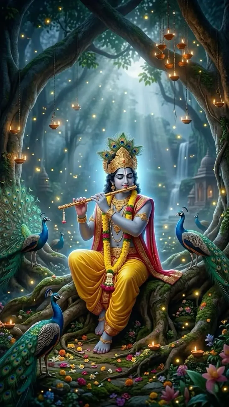 krishna peacock