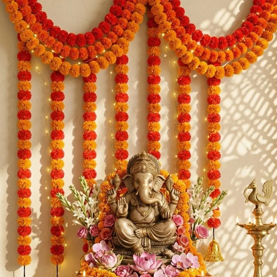 marigold ganpati mandap