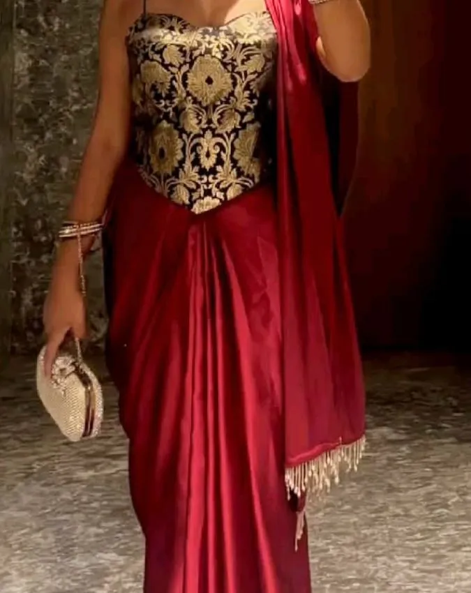 dhoti corset set